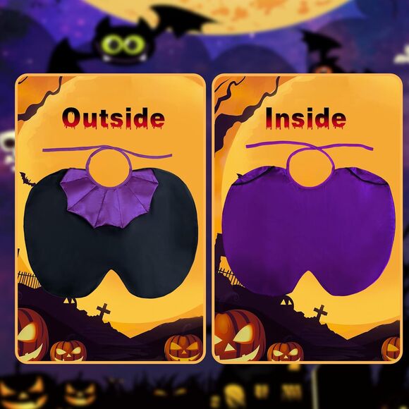 Large Dog Halloween Costume Vampire Cloak Devil Cape for Big Dog Breeds - Picture 2 of 7